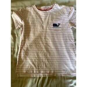 Vineyard Vines pink stripe shirt size 7-8